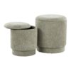 Marla - Upholstered Contemporary Ottoman Set - Green - Image 4