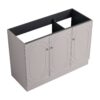 Modern Freestanding Bathroom Vanity With 3 Soft Close Cabinet Doors, Excluding Sink - Khaki - Image 5