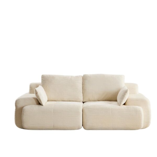 Compressed Sofa, 2 Seater Large Sectional Couches For Living Room - Beige