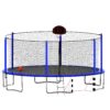 16Ft Trampoline With Basketball Hoop Pump And Ladder (Inner Safety Enclosure) With Soccer Goal - Blue - Image 12