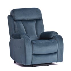 Power Lift Chair Recliner With Remote Control, Electric Reclining Sofa, Fabric Power Recliner For Living Room - Navy Blue