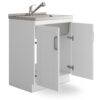 Kyle - Laundry Cabinet &Faucet And Stainless Steel Sink - White - Image 2