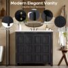 Bathroom Vanity Organizer With Sink, Combo Cabinet Set, Bathroom Storage Cabinet, Retro - Espresso - Image 2