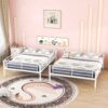 Full Long Over Queen Metal Bunk Bed - White - Image 8