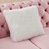 Shaped Chesterfield Sectional Sofa Set With Stainless Steel Accents Velvet Button Tufted Sofa With 5 Pillows Luxury Couch For Living Room - Pink - Image 10