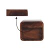 Extra Mini Wall Mounted Curved Nightstand & Open Slot - Brown - Image 6