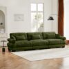 Modern Extra Large 3 Seat Sofa With Cloud Like Comfort - Olive Green - Image 9