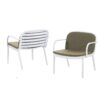 Luna - Outdoor Club Chair Cushion (Set of 2) - Green / White - Image 4