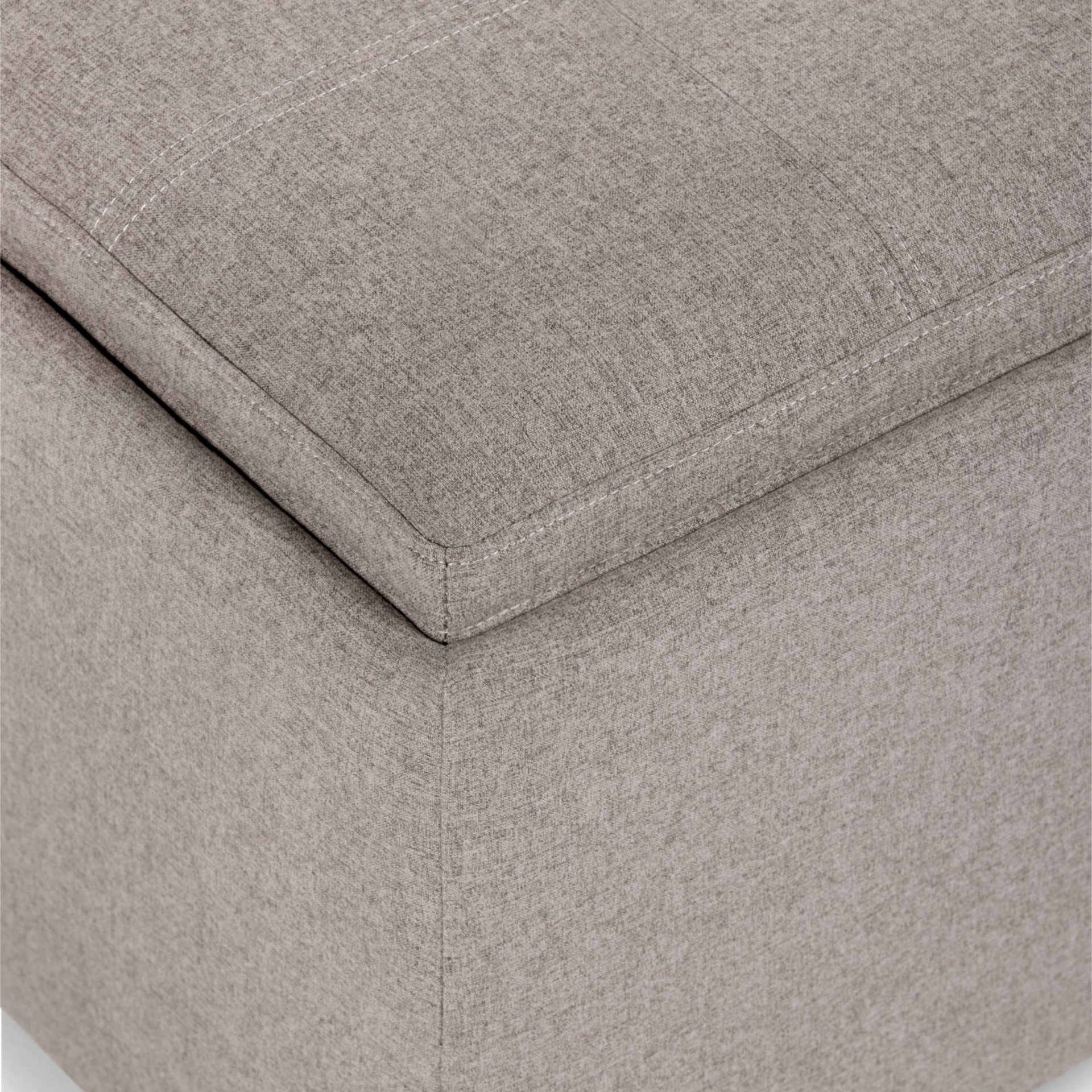 Avalon - Square Coffee Table Storage Ottoman - Cloud Gray - Image 8