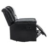 360° swivel And Rocking Home Theater Recliner Manual Recliner Chair With Wide Armrest For Living Room - Black - Image 17