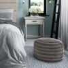 Vivienne - Round Pouf - Gray - Image 5