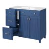36" Bathroom Vanity With Sink, Soft Close Doors, Adjustable Shelves - Blue - Image 12
