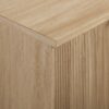 Modern Fluted Door Minimalist Storage Sideboard - Coastal Oak / Black - Image 2
