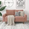 Stationary Loveseat - Rose - Image 3