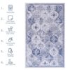 Maval - 2' X 3' Washable Area Rug - Blue - Image 7