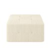 Modern Minimalist Corduroy Ottoman Sleeper Sofa Compressed Sectional For Living Room And Bedroom - White - Image 5