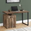 Modern Computer Desk, For Home Office, Laptop, Left, Right Set-Up, Storage Drawers, Work, Contemporary - Brown - Image 3