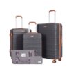 5 Piece Set (20"24"28 +A Travel Bag And A Toiletry Bag), Hard Case Spinner Wheels Luggage Sets With Tsa Lock Carry On Suitcase Luggage Durable Suitcase - Gray - Image 9