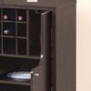Wine Cabinet With Two Doors Removeable Wine Bottle Rack Metal Wine Glass Racks Four Shelves - Red Cocoa - Image 5