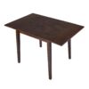 3 Piece Kitchen Dining Set With Drop Leaf Dining Table And 2 Dining Upholstered Chairs, Dining Room Set For Small Places - Brown - Image 22
