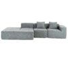 Sectional Sofa Full-Compressed Sofa Couch Free-Combined Sofa For Living Room - Gray - Image 21