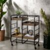 Vorrik - Serving Cart - Black / Walnut - Image 6