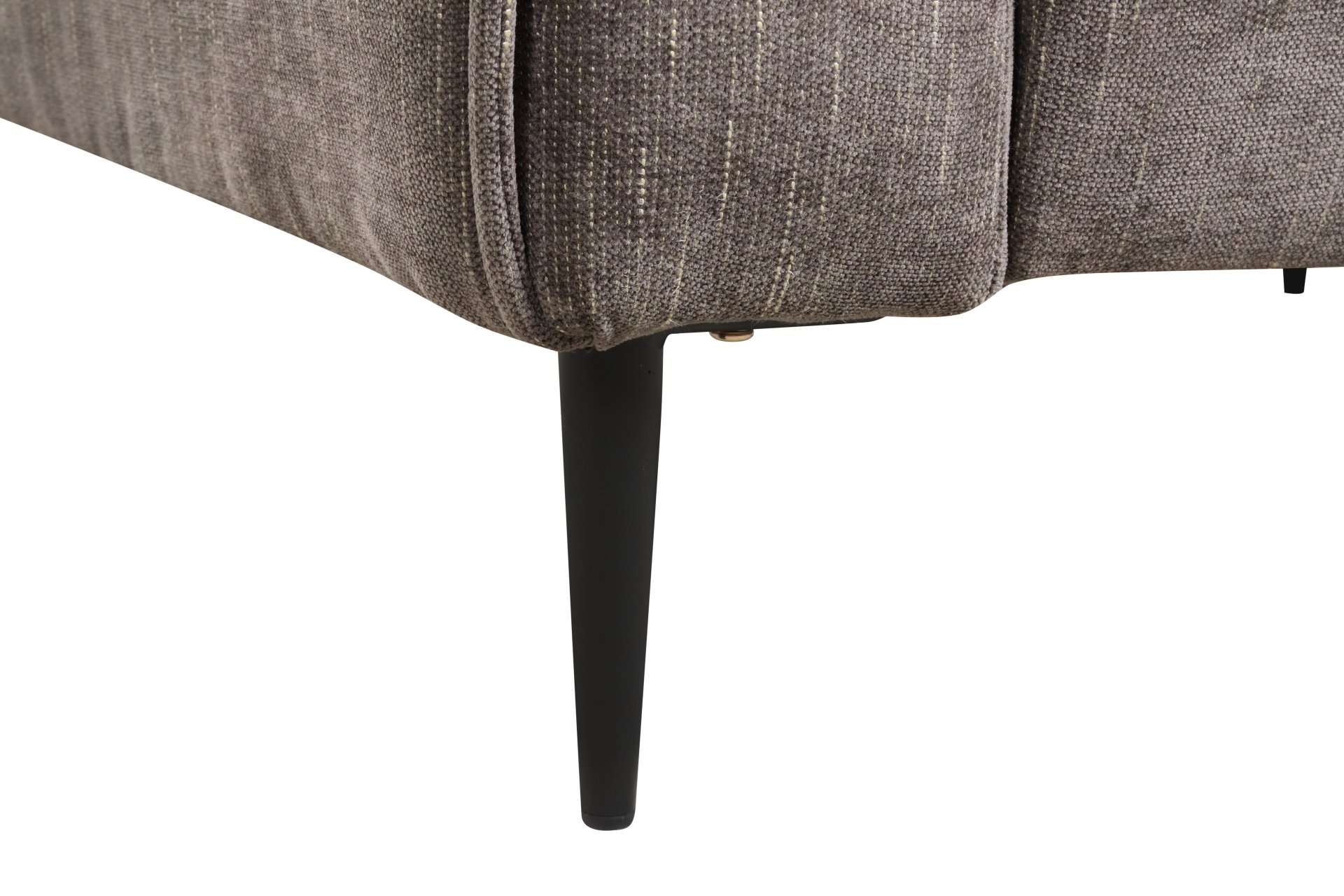 Valentina - Chenille Chair With Metal Legs And Throw Pillow - Gray - Image 4