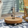 Ralph - Round Umbrella Base - Teak - Image 2