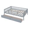 Full Size Daybed Bed With Two Drawers - Gray - Image 10