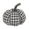 Plaid Pumpkin Decor, For Holiday Halloween Decoration (Set of 2) - Black / White - Image 13