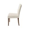 Modern Indoor Wood Dining Set With Chairs And Table, Rubber Wood, 6 Piece - Cream / Walnut - Image 15