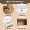 Bathroom Vanity Set With Resin Countertop Sink, 2 Doors - Oak - Image 9