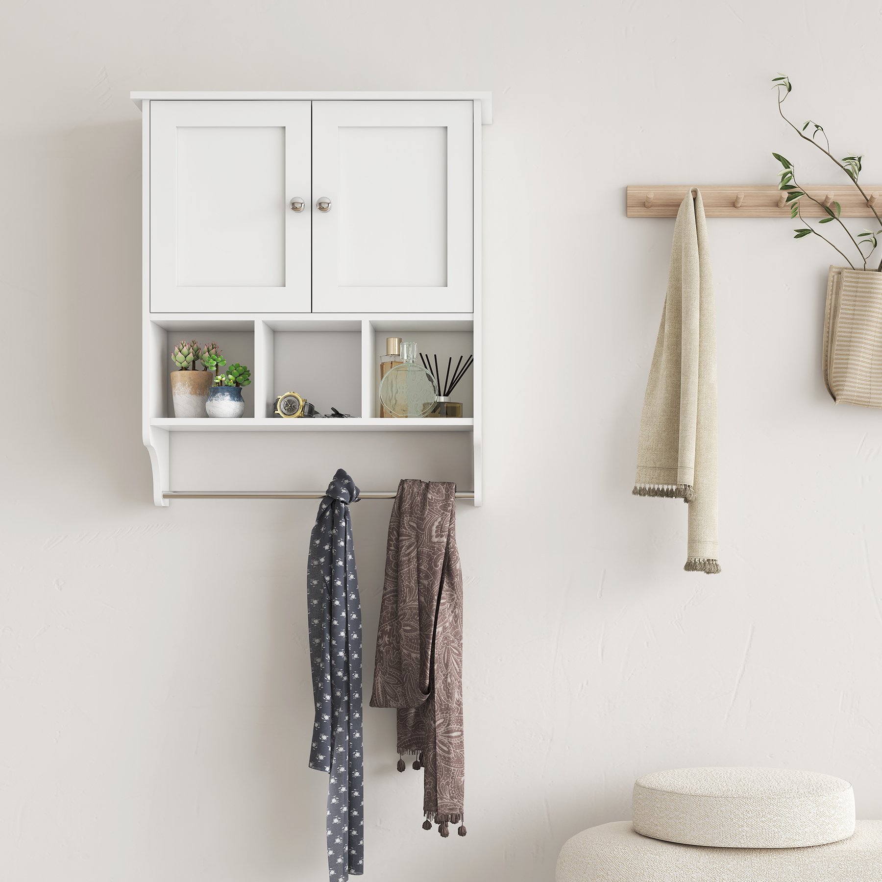 Bathroom Cabinet - White - Image 4