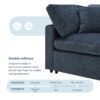 Modern Modular Cloud Sofa Bed, 6 Seat Chenille Sectional Couch Set With Ottoman, Free Combination, Convertible U Shaped Sleeper Sofa - Dark Blue - Image 18