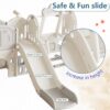 Versatile Toddler Slide With 11 - 1 Activity Center - Gray / Ivory - Image 6