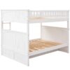 Full Over Full Bunk Bed With Twin Size Trundle, Guardrails - White - Image 8