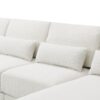 Oversized Deep Seat Sectional Sofa With Reversible Chaise, Loop Yarn Fabric 5 Seat Armless Indoor Furniture, Convertible L-Shaped Couch - Cream - Image 8