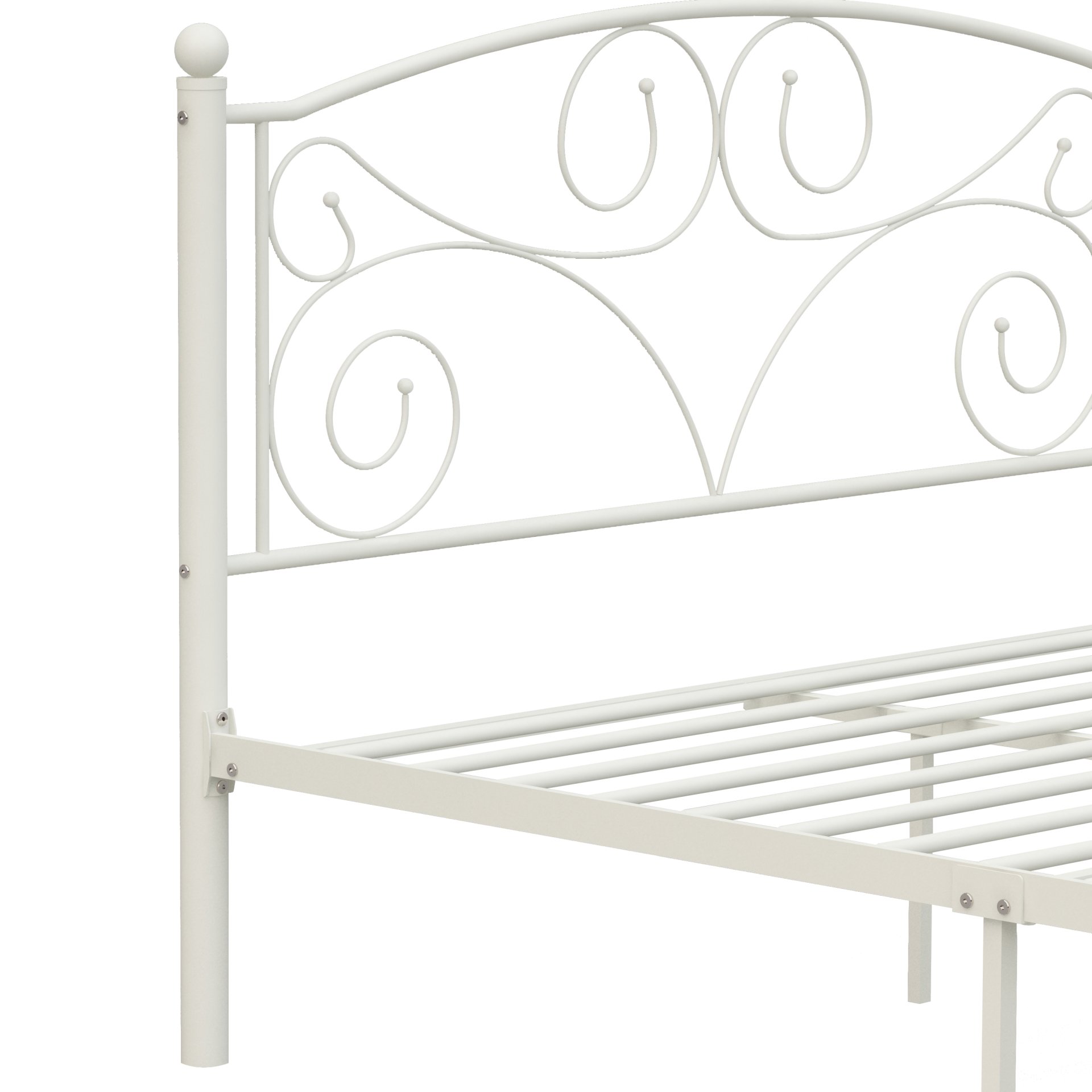 Full With Metal Frame Bed - White - Image 8