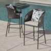 Outdoor 31" Rattan Barstools With Waterproof Cushions (Set of 2) - Multi Brown - Image 5