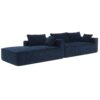 2 Pices Free Combination Minimalist Style Modular Sectional, Wrinkle Resistant Couch Set L Shaped Compressed Sofa For Living Room - Dark Blue - Image 6