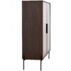 Modern Minimalist Style LED Curio Cabinet With Tempered Glass Door, Metal Legs - Black / Dark Walnut - Image 13