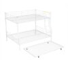 Full Long Over Queen Metal Bunk Bed With Trundle - White - Image 24
