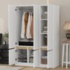 6 Doors Wardrobe Storage For Bedroom - White - Image 11