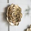 Succulent Wall Plaque Resin - Gold - Image 5