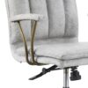 Damir - Vintage Top Grain Leather Office Chair - Antique White / Vintage - Image 4
