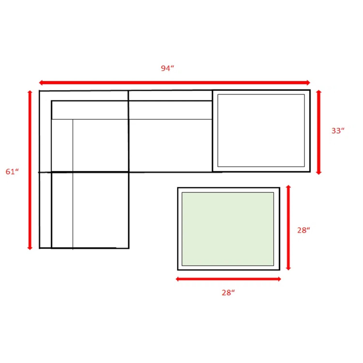 Wicker 3 Piece Seating Group With Plush Cushions, Sofa, Ottoman, And Glass Coffee Table - Brown - Image 4