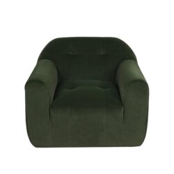 Harmonara - Boucle Upholstered Club Chair With Blind Tufting - Sage
