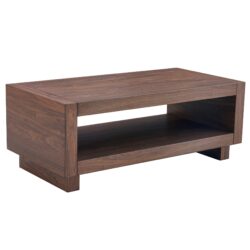 Modern Minimalist Rectangular Coffee Table Measuring Embodies The Simple Charm Of Mid Century Aesthetics, Adding A Touch Of Elegance To Your Living Room - Walnut