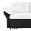 Modern Convertible Sleeper Sofa Bed With Pull Out Queen Design, Side Storage & Thick Cushions Chenille Loveseat For Living Room Or Bedroom 3 In 1 Function - - White - Image 14