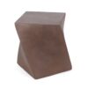Outdoor Lightweight Concrete Side Table - Brown - Image 6
